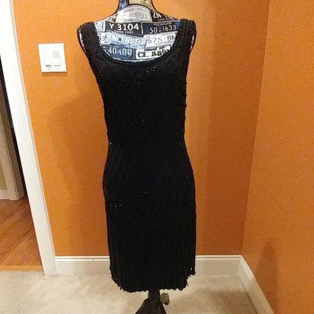 Black dress with beading
